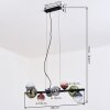 Chehalis lampa wisząca, kula świetlna, lampa wisząca niebeieski, zielony, przezroczysty, miedziany, 8-punktowe