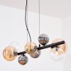 Chehalis lampa wisząca, kula świetlna, lampa wisząca bursztynowy, przezroczysty, przydymiony, 8-punktowe