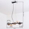Chehalis lampa wisząca, kula świetlna, lampa wisząca bursztynowy, przezroczysty, przydymiony, 8-punktowe