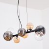 Chehalis lampa wisząca, kula świetlna, lampa wisząca bursztynowy, przezroczysty, przydymiony, 8-punktowe