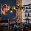 Chehalis lampa wisząca, kula świetlna, lampa wisząca niebeieski, zielony, przezroczysty, miedziany, 8-punktowe