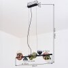 Chehalis lampa wisząca, kula świetlna, lampa wisząca niebeieski, zielony, przezroczysty, miedziany, 8-punktowe