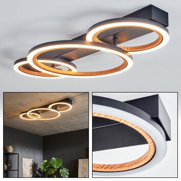 Macos Lampa sufitowa LED Czarny, 1-punktowy