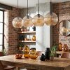 Koyoto lampa wisząca, kula świetlna, lampa wisząca bursztynowy, 4-punktowe