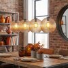 Koyoto Lampa wisząca, Kula świetlna, Lampa wisząca W kolorze bursztynu, 4-punktowe