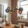Chehalis lampa wisząca, kula świetlna, lampa wisząca niebeieski, zielony, miedziany, 8-punktowe