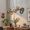 Chehalis lampa wisząca, kula świetlna, lampa wisząca niebeieski, chrom, zielony, miedziany, przydymiony, 8-punktowe