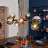Chehalis lampa wisząca, kula świetlna, lampa wisząca niebeieski, chrom, zielony, przezroczysty, miedziany, przydymiony, 8-punktowe