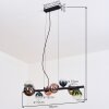 Chehalis lampa wisząca, kula świetlna, lampa wisząca niebeieski, chrom, zielony, przezroczysty, miedziany, przydymiony, 8-punktowe