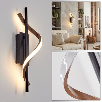 Solir Lampa ścienna LED Czarny, 1-punktowy