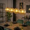 Koyoto lampa wisząca, kula świetlna, lampa wisząca złoty, 4-punktowe