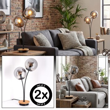 Jomin kula świetlna, lampa stołowa kolory naturalne, czarny, 2-punktowe