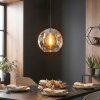 Ripoll lampa wisząca, kula świetlna, lampa wisząca bursztynowy, przezroczysty, 1-punktowy