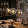 Koyoto lampa wisząca, kula świetlna, lampa wisząca bursztynowy, przezroczysty, przydymiony, 3-punktowe
