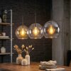 Koyoto lampa wisząca, kula świetlna, lampa wisząca bursztynowy, przezroczysty, przydymiony, 3-punktowe