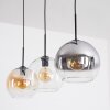 Koyoto lampa wisząca, kula świetlna, lampa wisząca bursztynowy, przezroczysty, przydymiony, 3-punktowe