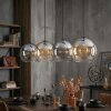 Koyoto lampa wisząca, kula świetlna, lampa wisząca bursztynowy, przezroczysty, przydymiony, 4-punktowe