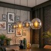 Koyoto lampa wisząca, kula świetlna, lampa wisząca bursztynowy, przezroczysty, przydymiony, 4-punktowe