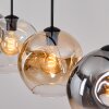 Ripoll lampa wisząca, kula świetlna, lampa wisząca bursztynowy, przezroczysty, przydymiony, 4-punktowe