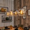 Ripoll lampa wisząca, kula świetlna, lampa wisząca bursztynowy, przezroczysty, przydymiony, 4-punktowe