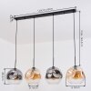 Ripoll lampa wisząca, kula świetlna, lampa wisząca bursztynowy, przezroczysty, przydymiony, 4-punktowe