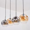 Ripoll lampa wisząca, kula świetlna, lampa wisząca bursztynowy, przezroczysty, przydymiony, 4-punktowe