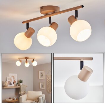 Lumox Lampa sufitowa, Spot sufitowy Beżowy, Czarny, 3-punktowe