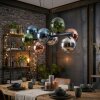 Gastor lampa wisząca, kula świetlna, lampa wisząca niebeieski, chrom, zielony, miedziany, przydymiony, 8-punktowe