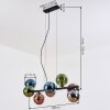 Gastor lampa wisząca, kula świetlna, lampa wisząca niebeieski, chrom, zielony, miedziany, przydymiony, 8-punktowe
