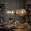 Ripoll lampa wisząca, kula świetlna, lampa wisząca bursztynowy, przezroczysty, przydymiony, 4-punktowe
