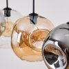 Ripoll lampa wisząca, kula świetlna, lampa wisząca bursztynowy, przezroczysty, przydymiony, 4-punktowe