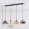 Ripoll lampa wisząca, kula świetlna, lampa wisząca bursztynowy, przezroczysty, przydymiony, 4-punktowe
