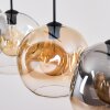 Ripoll lampa wisząca, kula świetlna, lampa wisząca bursztynowy, przezroczysty, przydymiony, 4-punktowe