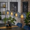 Koyoto lampa wisząca, kula świetlna, lampa wisząca niebeieski, przezroczysty, 4-punktowe