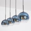 Koyoto lampa wisząca, kula świetlna, lampa wisząca niebeieski, przezroczysty, 4-punktowe