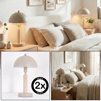 Golam lampa stołowa beżowy, piaskowy, 1-punktowy