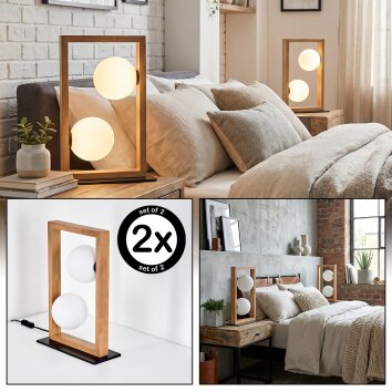 Zanin Kula świetlna, Lampa stołowa Ecru, Czarny, 2-punktowe