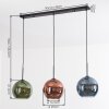 Koyoto lampa wisząca, kula świetlna, lampa wisząca niebeieski, zielony, miedziany, 3-punktowe