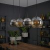 Koyoto lampa wisząca, kula świetlna, lampa wisząca bursztynowy, chrom, przydymiony, 4-punktowe