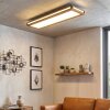 Lucera lampa sufitowa, panel LED wygląd drewna, czarny, 1-punktowy