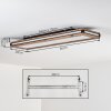 Lucera lampa sufitowa, panel LED wygląd drewna, czarny, 1-punktowy