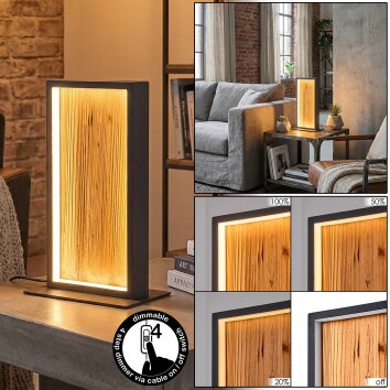 Gerin lampa stołowa LED kolory naturalne, czarny, 1-punktowy