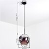 Ripoll lampa wisząca, kula świetlna, lampa wisząca chrom, przydymiony, 1-punktowy