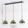 Koyoto lampa wisząca, kula świetlna, lampa wisząca zielony, przezroczysty, 3-punktowe