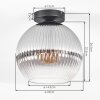 Koyoto lampa sufitowa, kula świetlna 25 cm przezroczysty, przydymiony, 1-punktowy