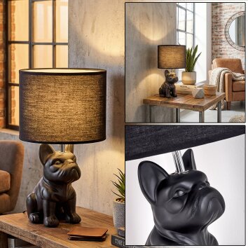 Harol Lampa stołowa Chrom, Czarny, 1-punktowy