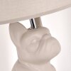 Harol lampa stołowa chrom, piaskowy, 1-punktowy