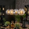 Ripoll lampa wisząca, kula świetlna, lampa wisząca bursztynowy, przezroczysty, przydymiony, 4-punktowe