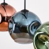Ripoll lampa wisząca, kula świetlna, lampa wisząca niebeieski, zielony, miedziany, 4-punktowe
