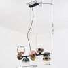 Gastor lampa wisząca, kula świetlna, lampa wisząca niebeieski, chrom, zielony, przezroczysty, miedziany, przydymiony, 8-punktowe